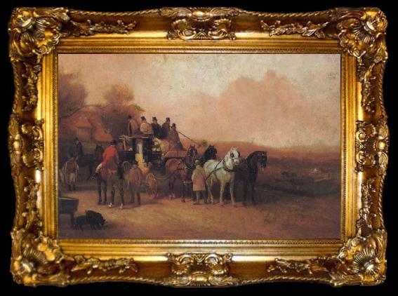 framed  unknow artist People ride horses, ta009-2